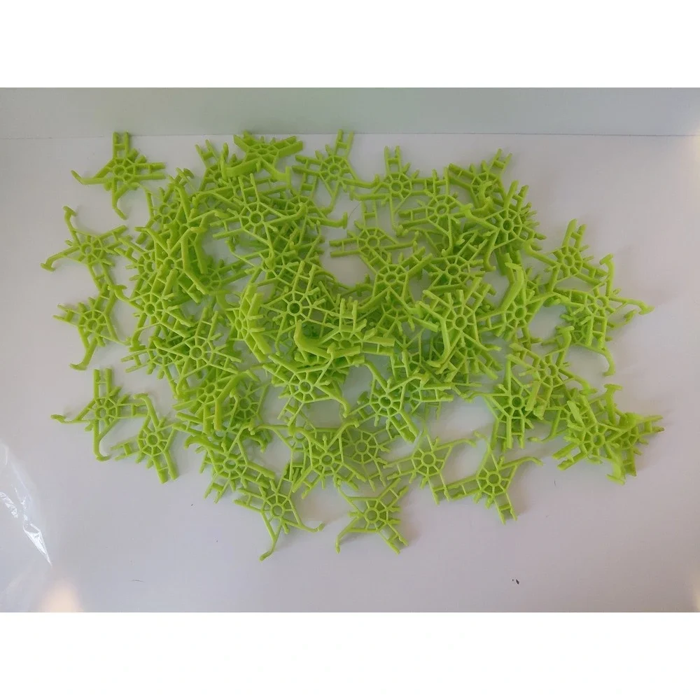 (75) K'NEX Fluorescent Green Coaster Track Connectors Knex‎ Replacement Parts
